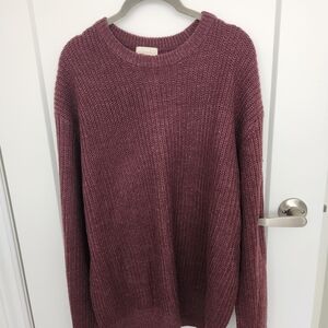 Aeropostale Textured Knit Sweater in Rich Plum